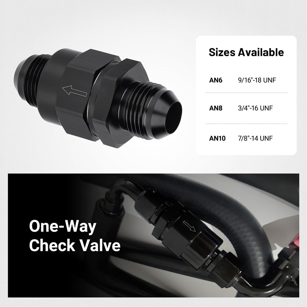 EVIL ENERGY 10AN check valve, suitable for multi-fluid fuel system use
