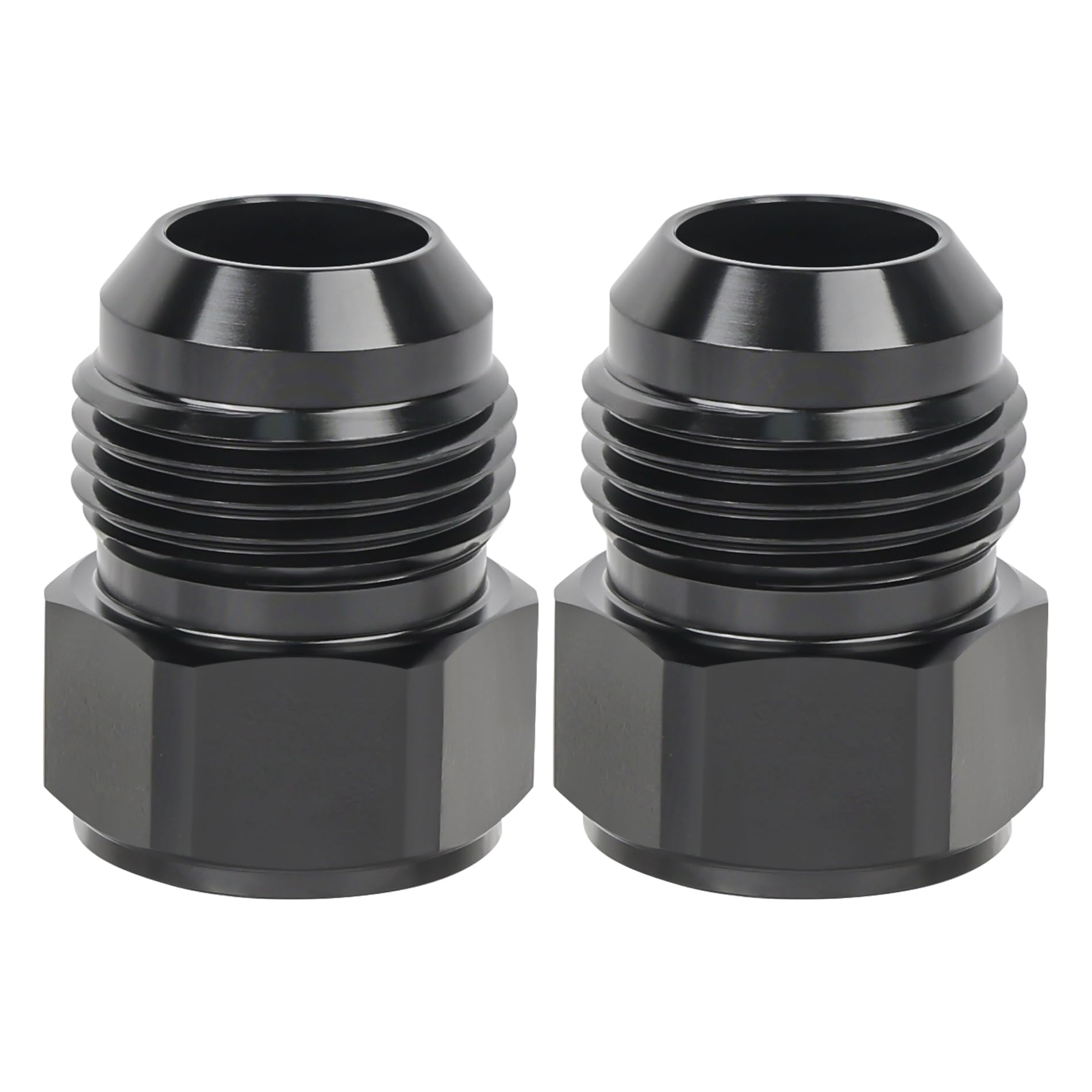 EVIL ENERGY 10AN to 12AN flare adapter close-up showing precise threading for fuel lines