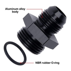 EVIL ENERGY 10AN to AN12 ORB adapter with O-ring seal ensuring reliable sealing.