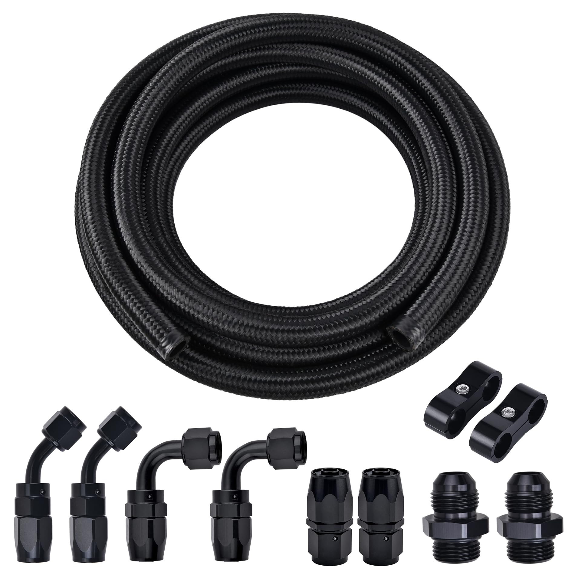 EVIL ENERGY 10AN fuel line kit outer braid view highlighting durable nylon braid for longevity