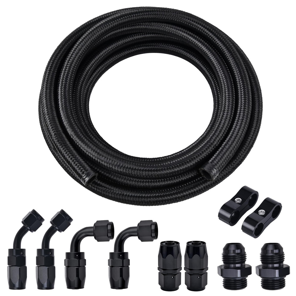 EVIL ENERGY 10AN fuel line kit outer braid view highlighting durable nylon braid for longevity