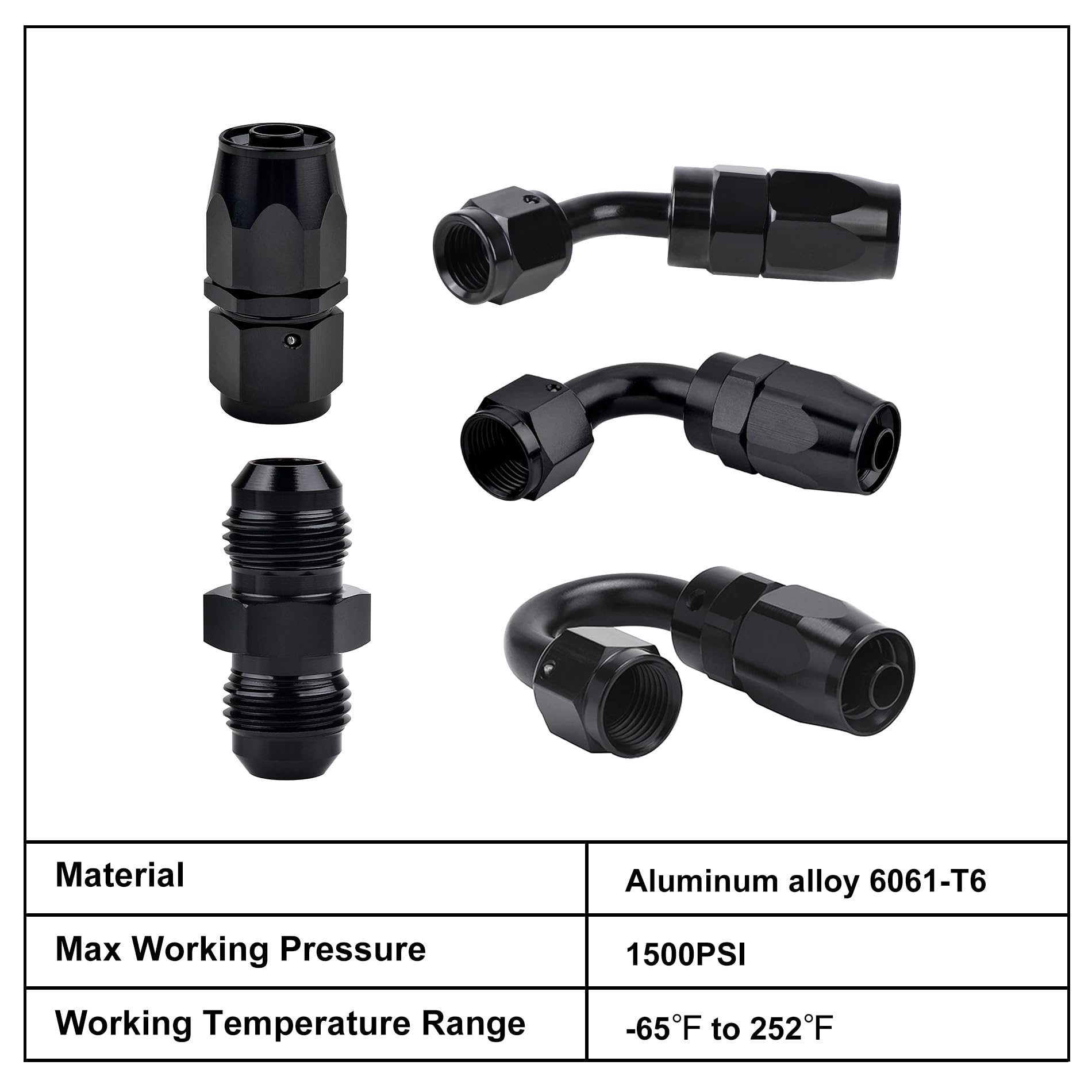 EVIL ENERGY 10AN 90-degree hose end fitting for compact engine bays