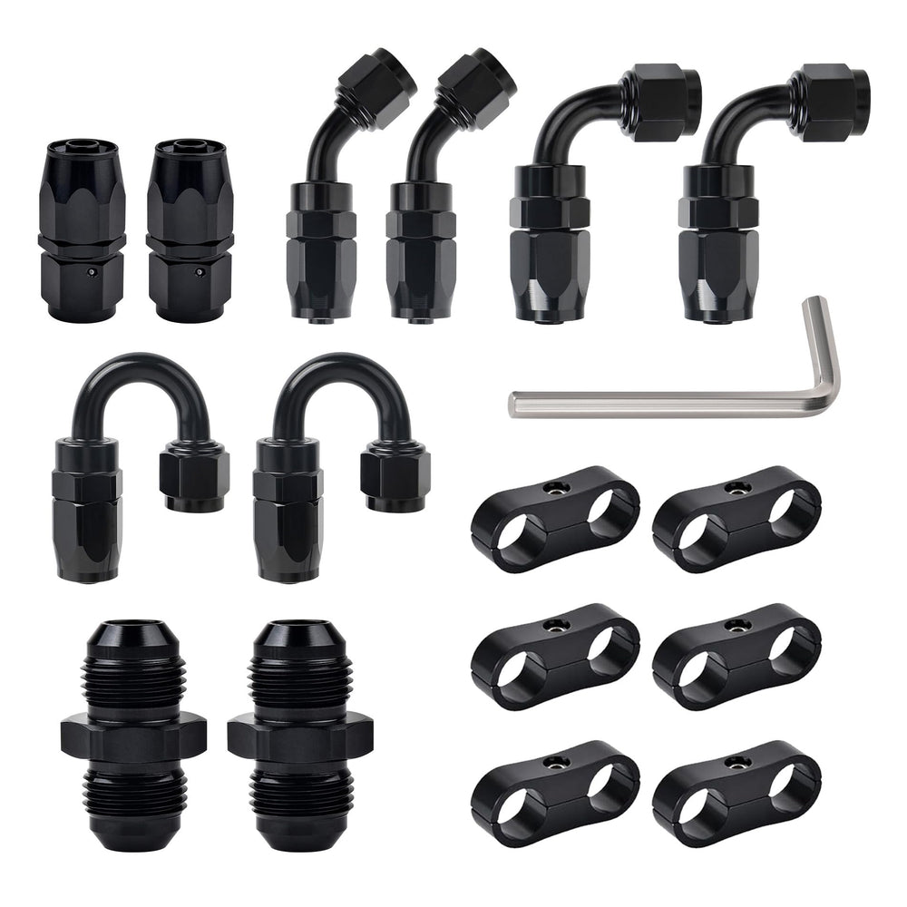 EVIL ENERGY 10AN straight hose end fitting for braided hoses, precise alignment