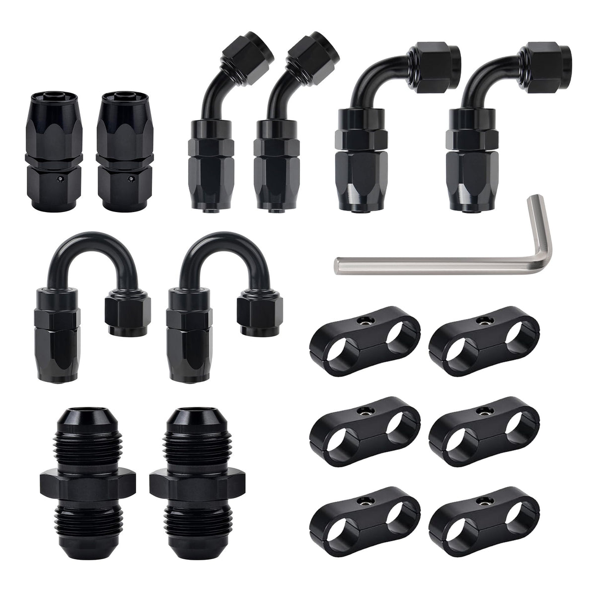 EVIL ENERGY 10AN straight hose end fitting for braided hoses, precise alignment
