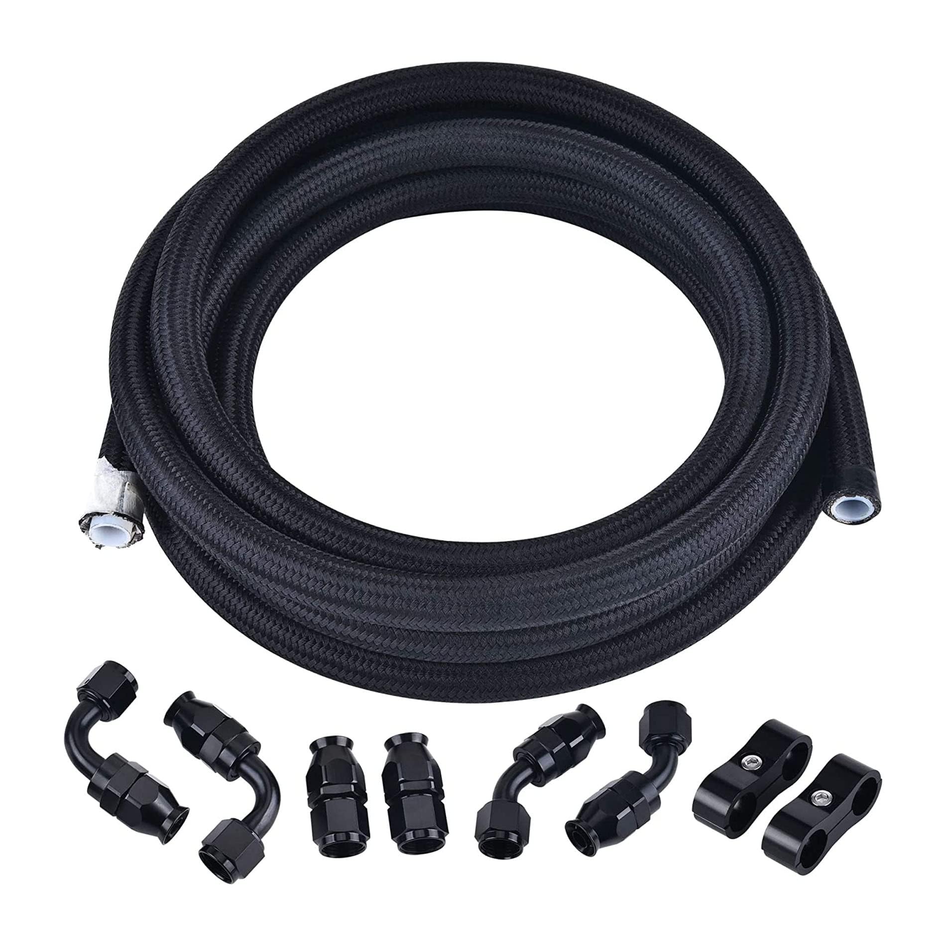 EVIL ENERGY 10AN PTFE fuel line kit showing full 10ft length for high-performance routing