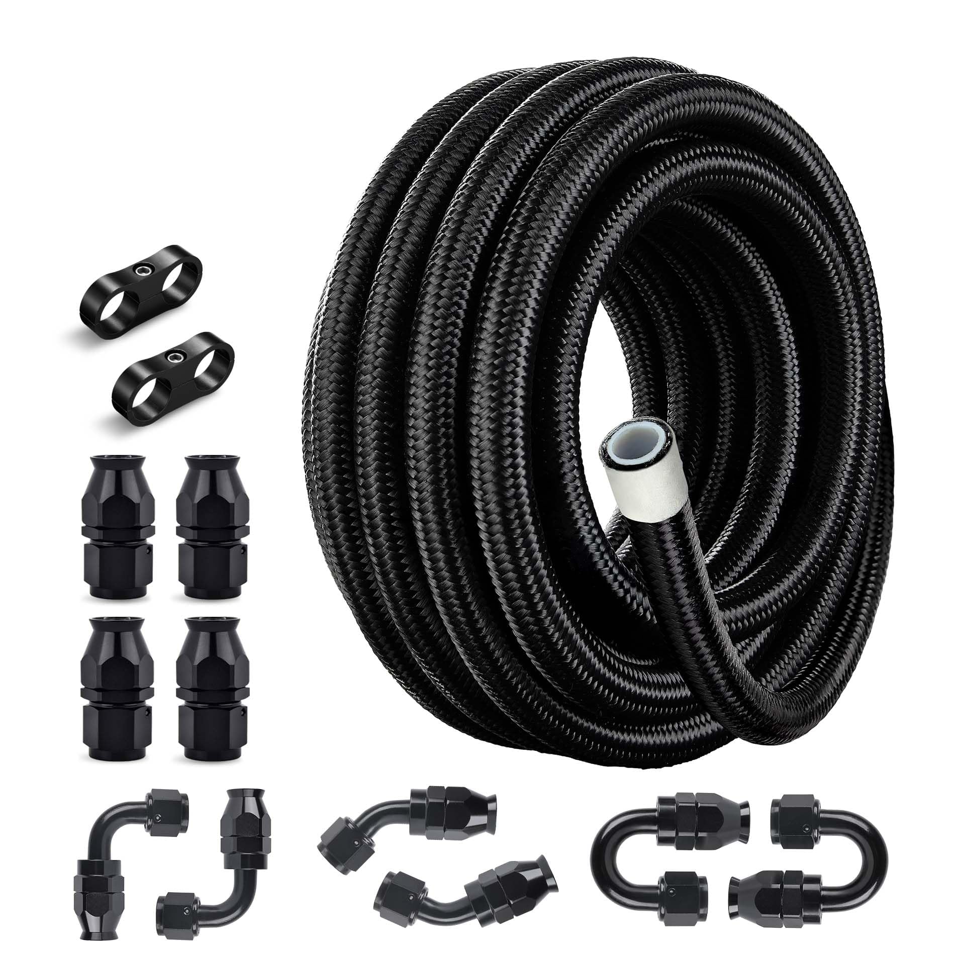 EVIL ENERGY 10AN PTFE fuel line kit for high heat automotive installations.