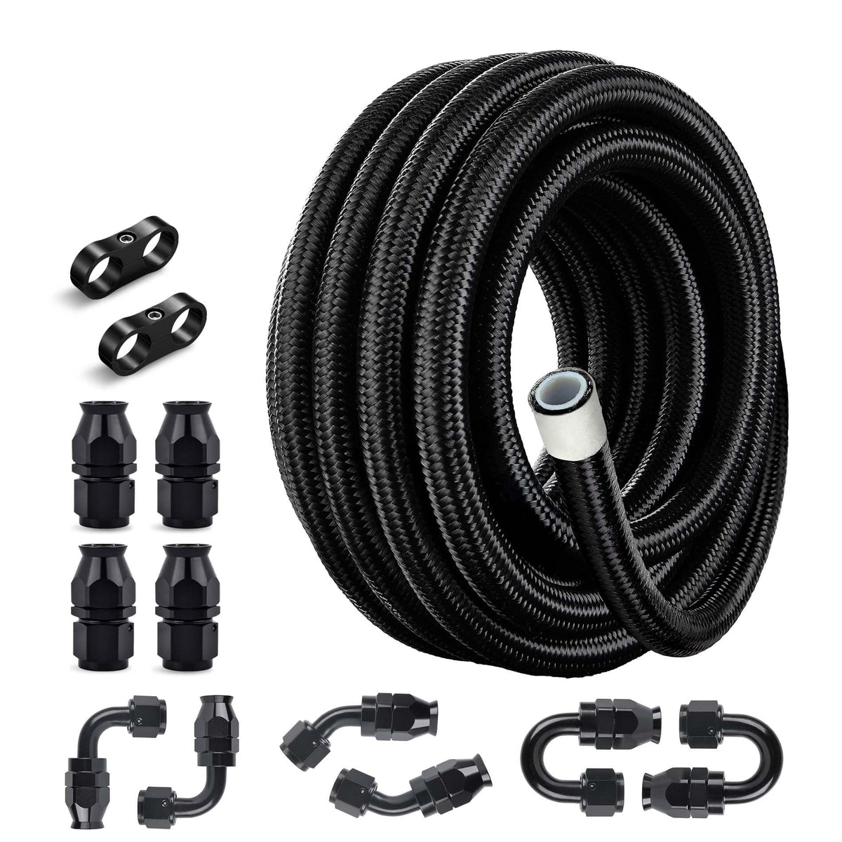 EVIL ENERGY 10AN PTFE fuel line kit for high heat automotive installations.