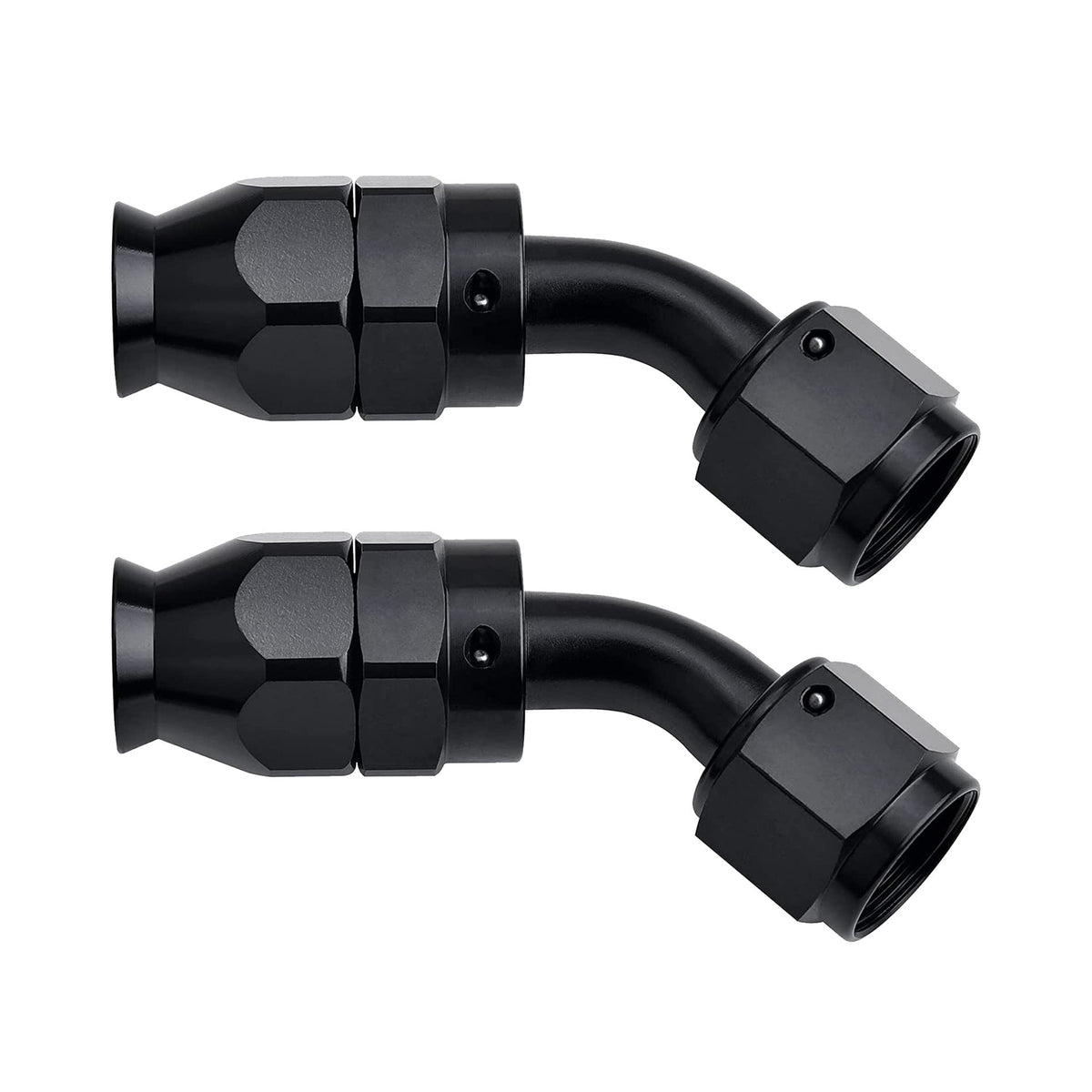 EVIL ENERGY 10AN PTFE hose end fitting 45-degree black enables precise connections.