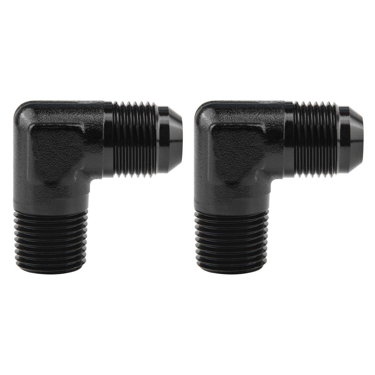 EVIL ENERGY 10AN to 1/2-inch NPT male 90-degree fitting in aluminum for durable fuel lines.