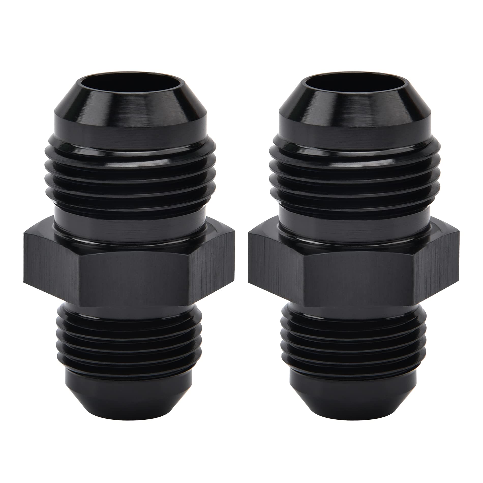 EVIL ENERGY 10AN to AN8 flare reducer coupler straight for reliable fuel line extensions.