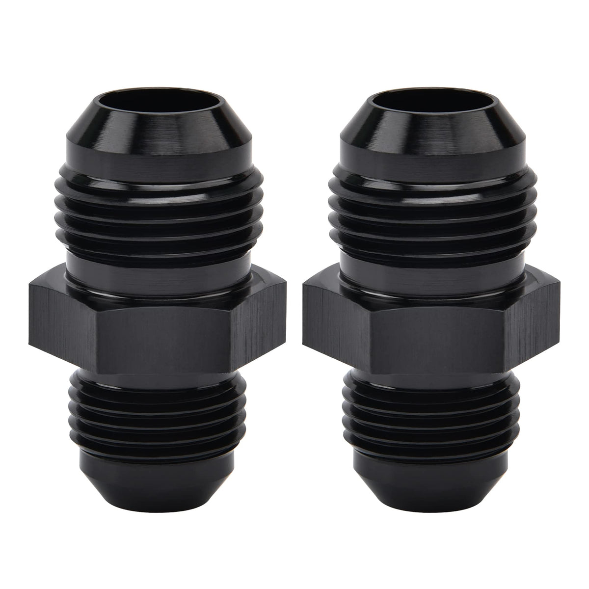 EVIL ENERGY 10AN to AN8 flare reducer coupler straight for reliable fuel line extensions.
