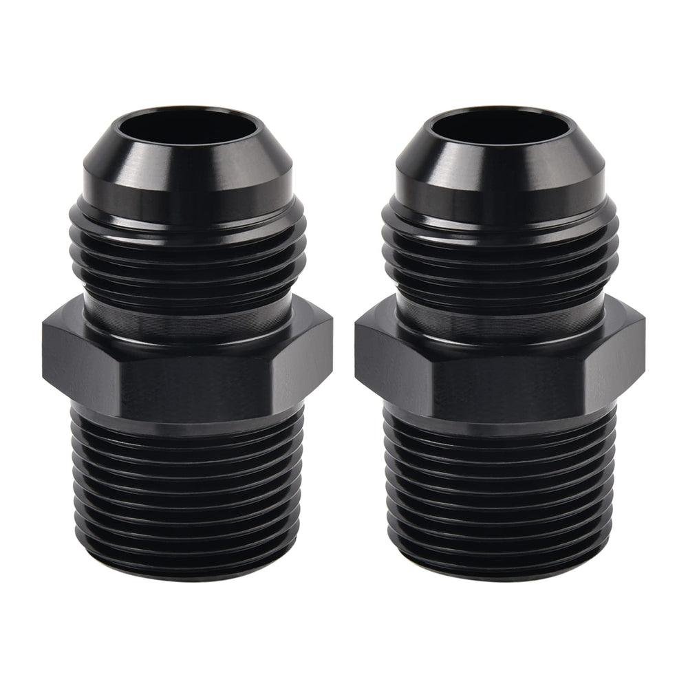 EVIL ENERGY 12AN to 1/2 NPT adapter in-line view, ready for installation.