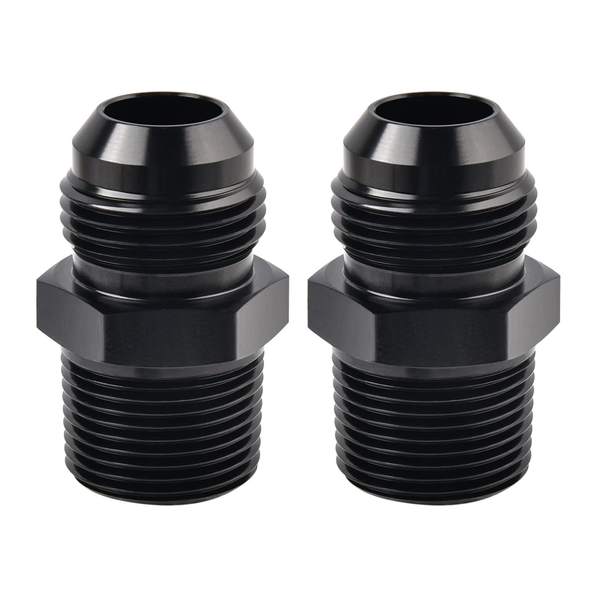 EVIL ENERGY 12AN to 1/2 NPT adapter in-line view, ready for installation.