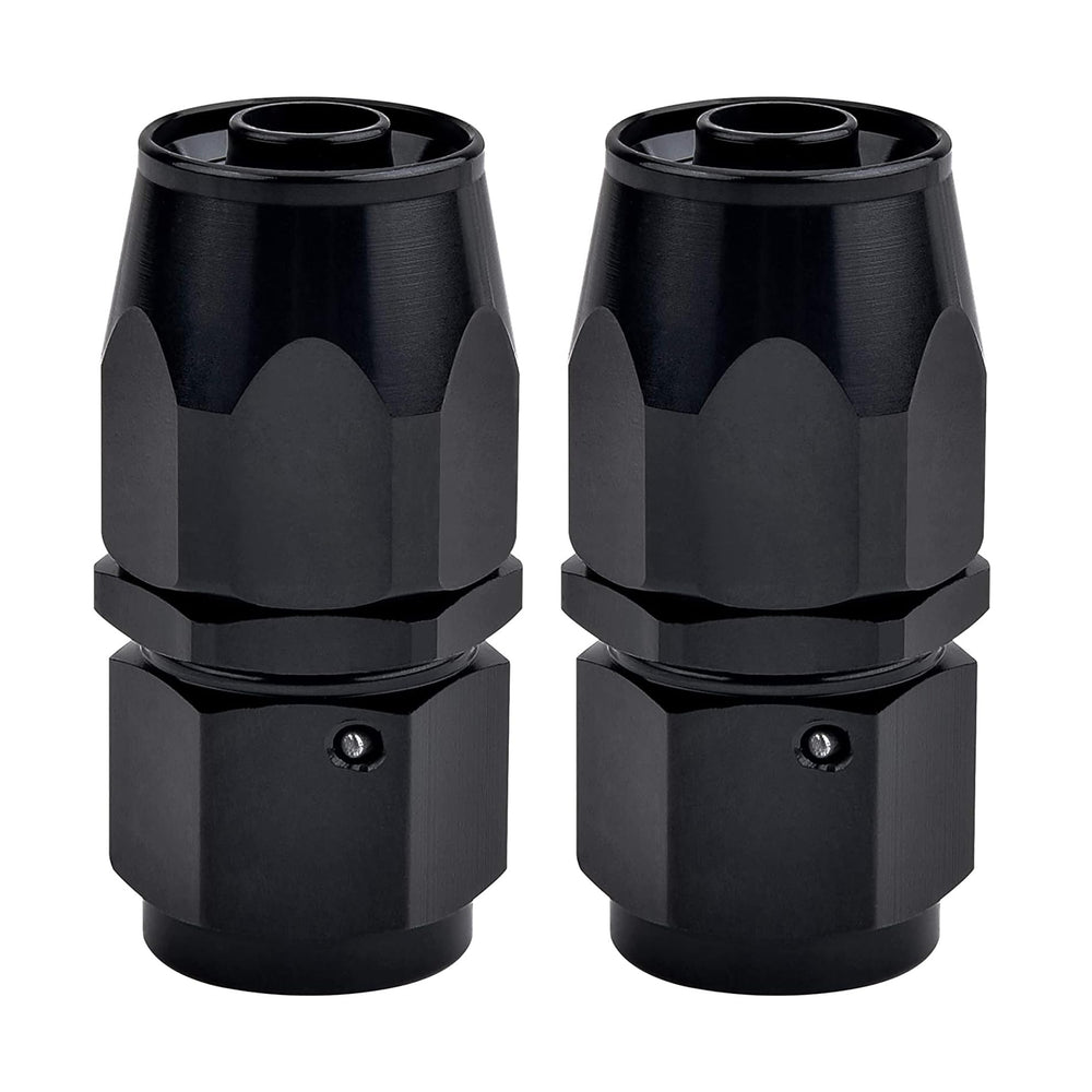 EVIL ENERGY 12AN straight swivel fitting in black for secure hose connections.