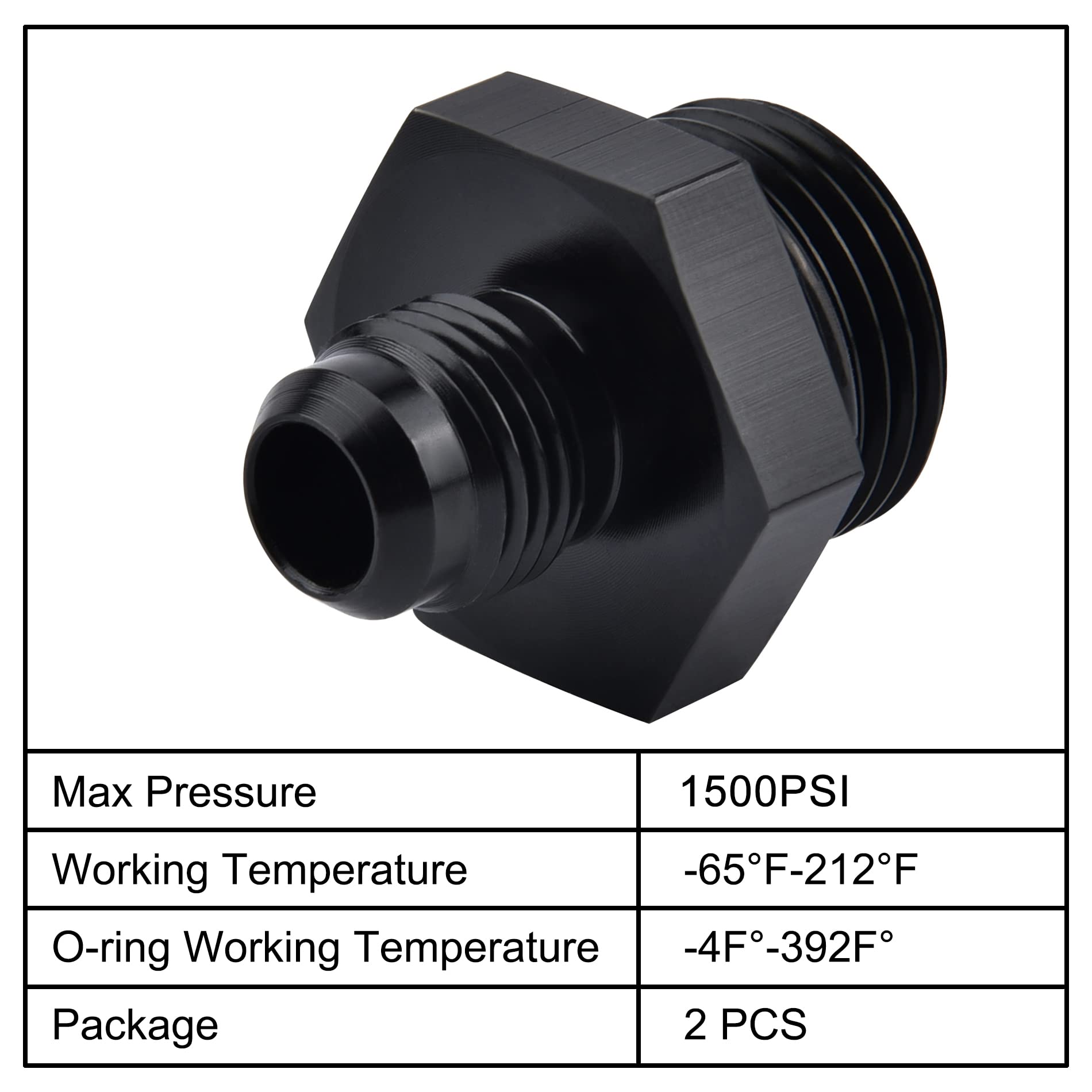EVIL ENERGY 1500 PSI rated adapter suitable for fuel pumps, regulators, and filters.