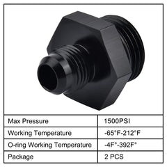 EVIL ENERGY 1500 PSI rated adapter suitable for fuel pumps, regulators, and filters.