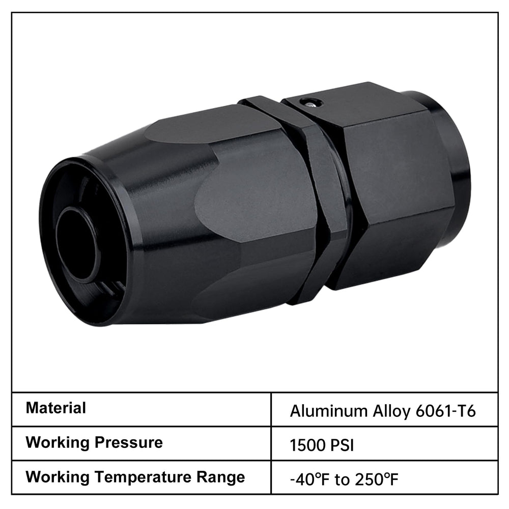 EVIL ENERGY 16AN fitting rated to 1500 PSI for high-pressure use.