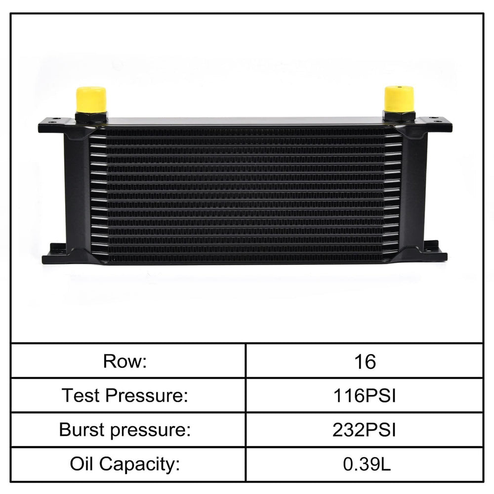 EVIL ENERGY 16-row cooler bracket compatibility image demonstrates universal mounting