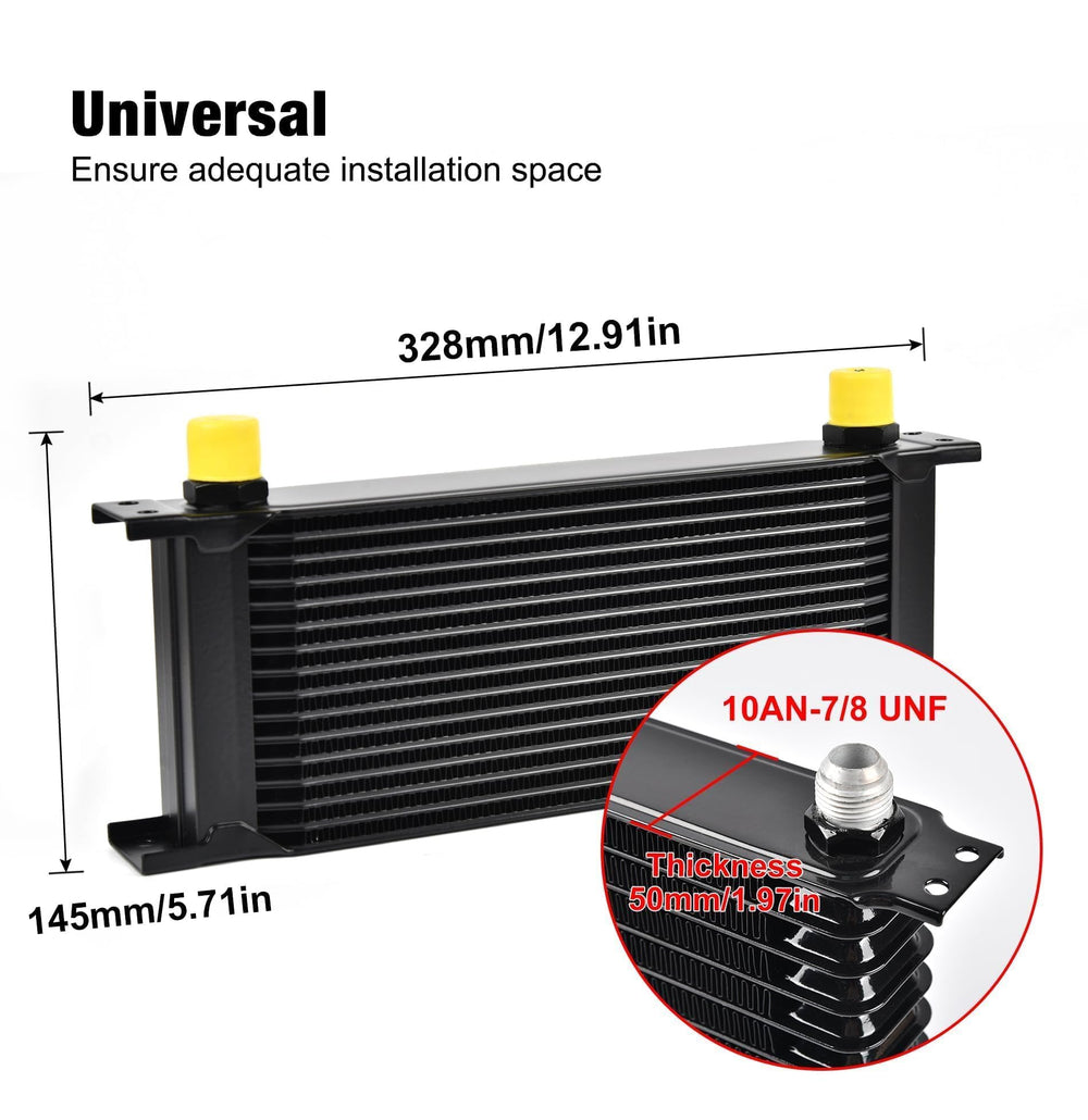 EVIL ENERGY oil cooler kit side view highlighting slim aluminium body