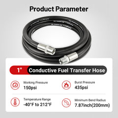 EVIL ENERGY outer PVC/nitrile blend protects the hose in harsh environments.