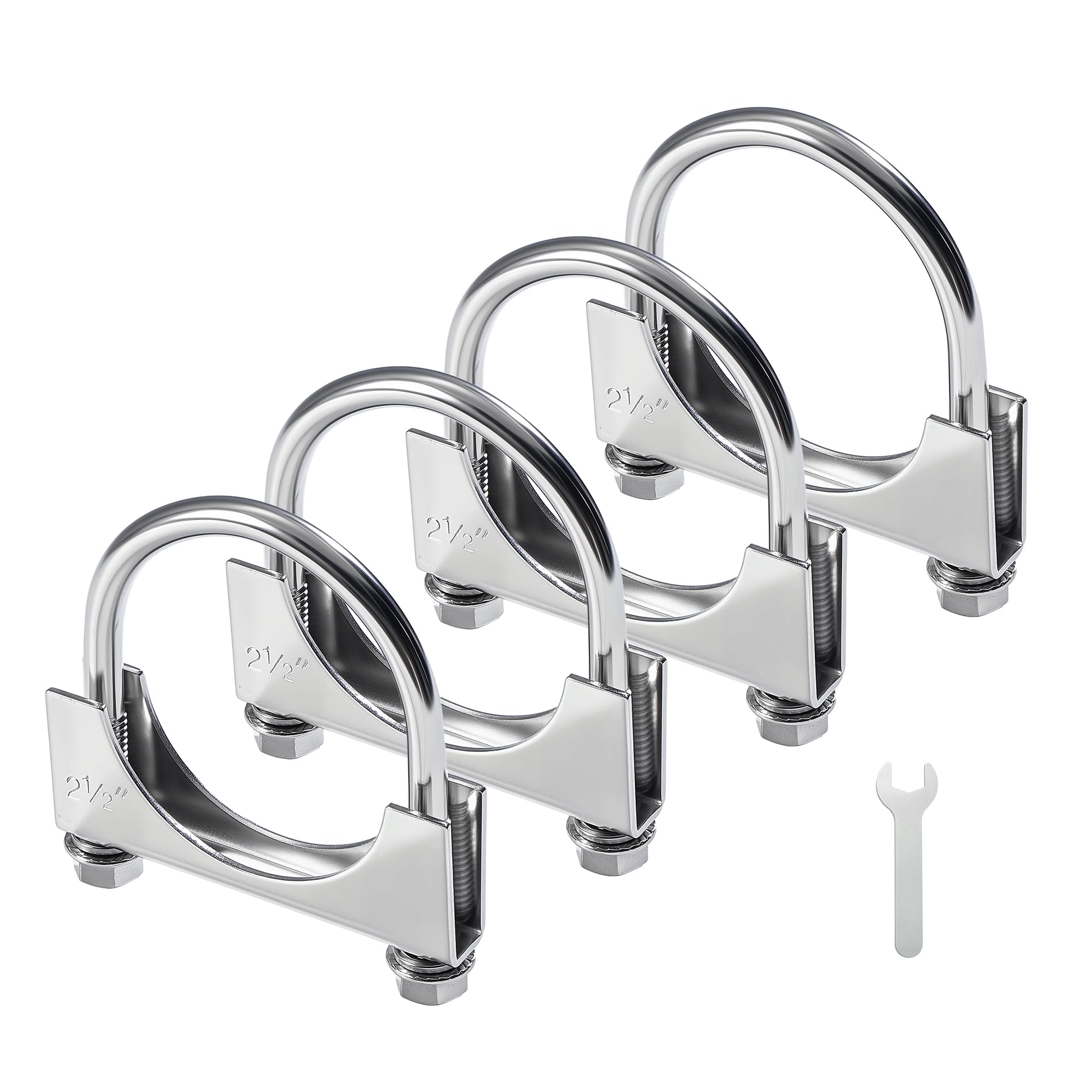 EVIL ENERGY 2-5-inch U-bolt exhaust clamp set secures exhaust pipes for a tight seal