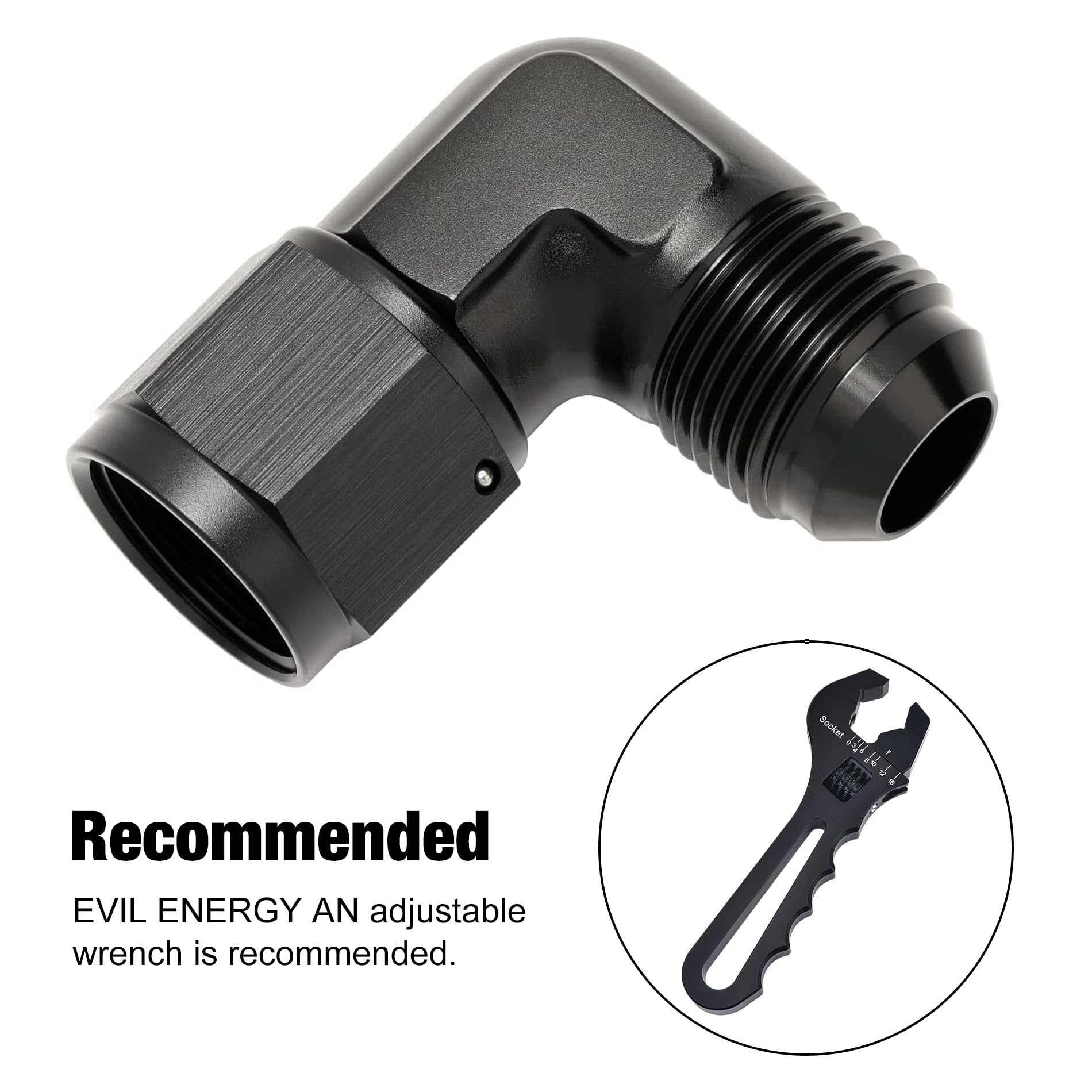EVIL ENERGY 2-pack 4AN flare swivel fitting offers ready-to-use kit.