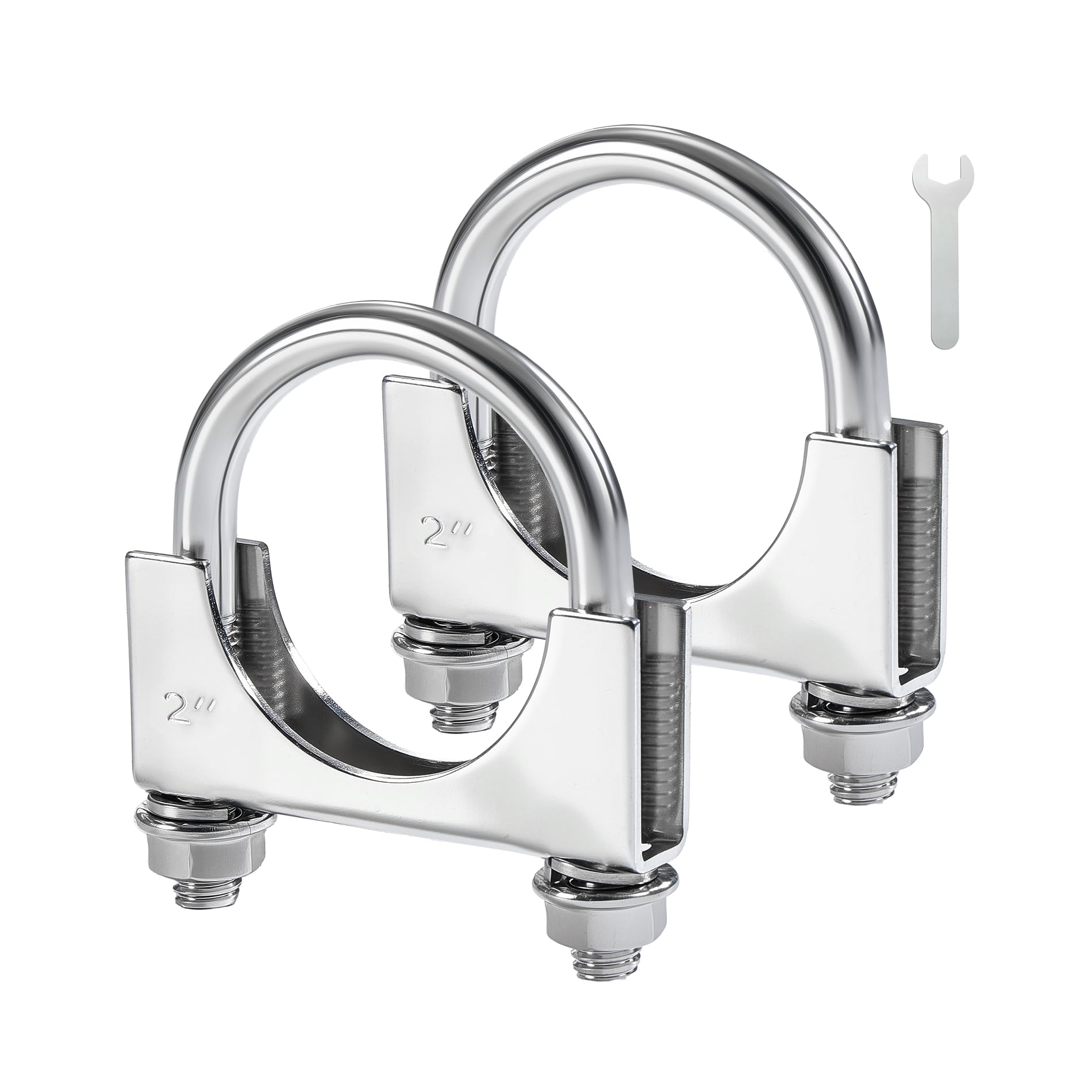 EVIL ENERGY 2in U-bolt exhaust clamp secures a tight connection for exhaust pipes.