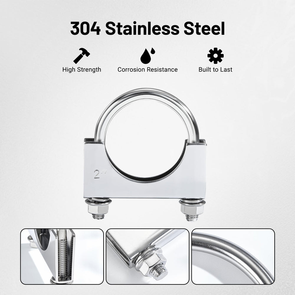 Nuts and wrench included for secure, tool-assisted installation.