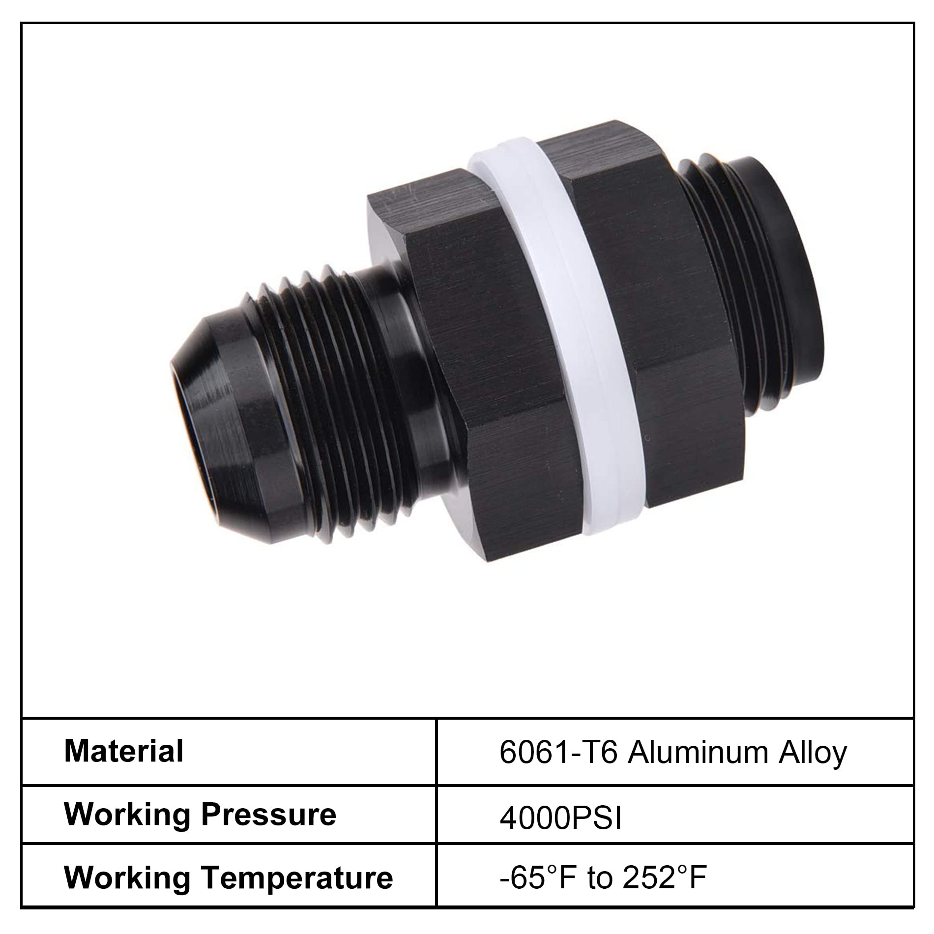 EVIL ENERGY 3/4-16 UNF thread adapter ensures precise hose connections.