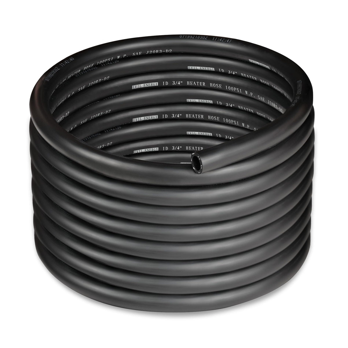 EVIL ENERGY 3/4-inch heater hose, straight 20ft, black for coolant paths