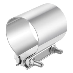 EVIL ENERGY 3.5 inch exhaust clamp side view with secure, rust-resistant connection.