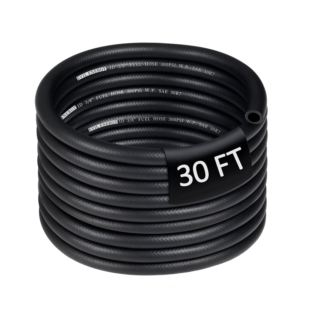 EVIL ENERGY 3/8 fuel hose exterior with braided NBR for durability.