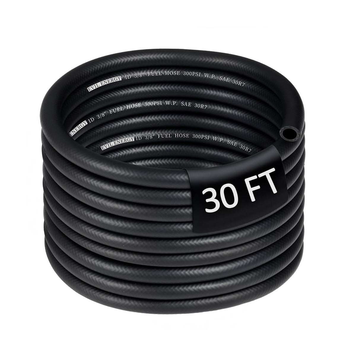 EVIL ENERGY 3/8 fuel hose exterior with braided NBR for durability.