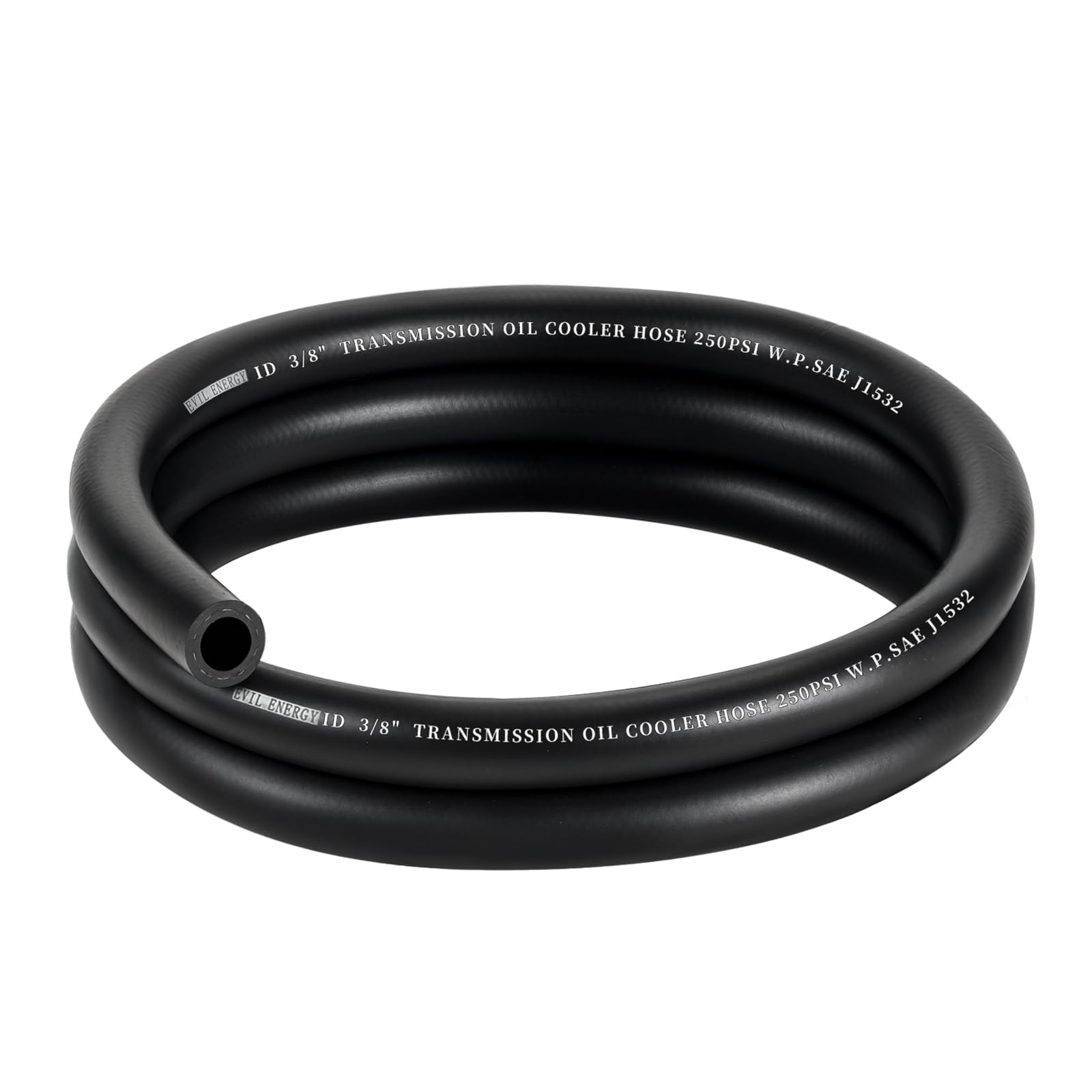 EVIL ENERGY 3/8-inch transmission hose closeup highlights durable CPE construction