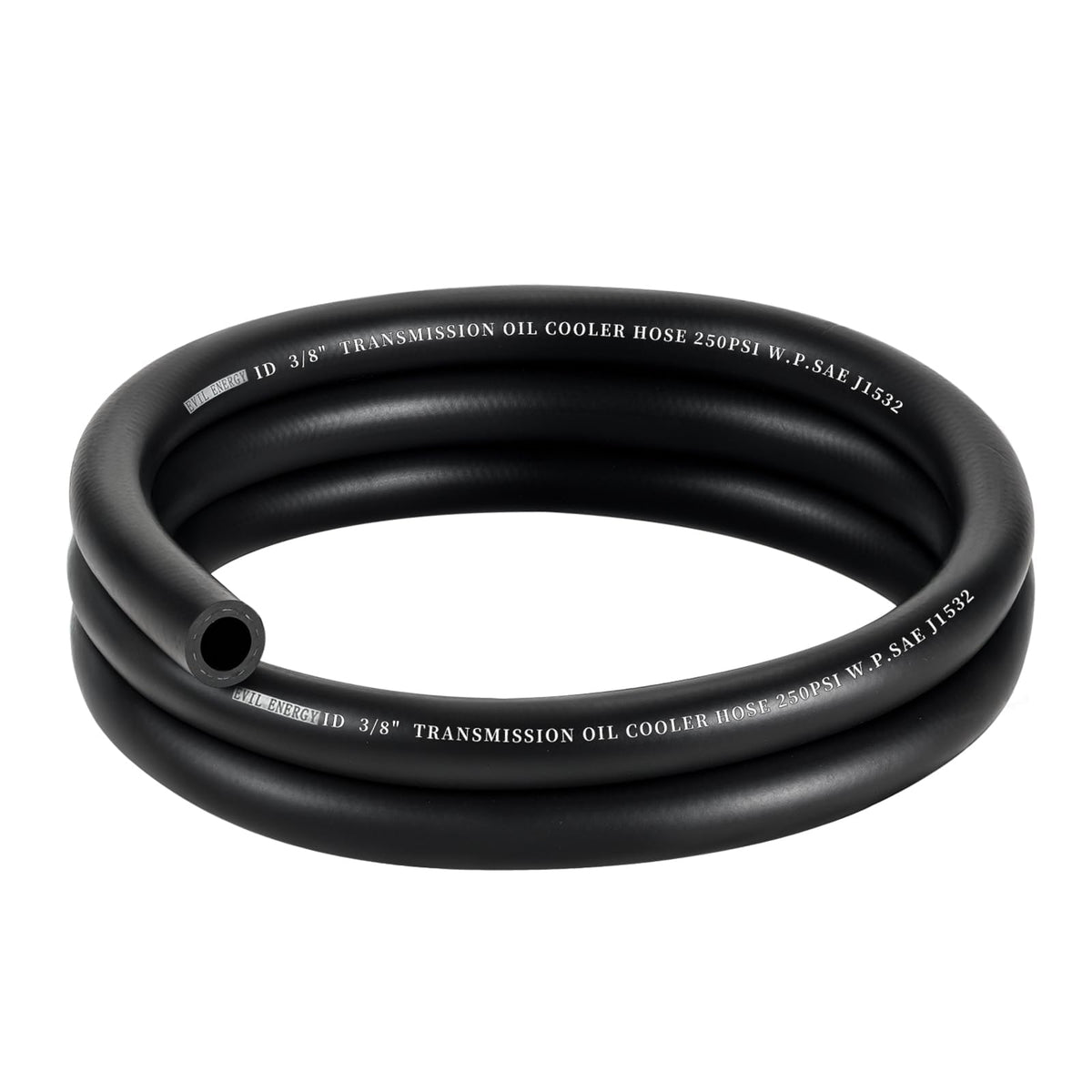 EVIL ENERGY 3/8-inch transmission hose closeup highlights durable CPE construction