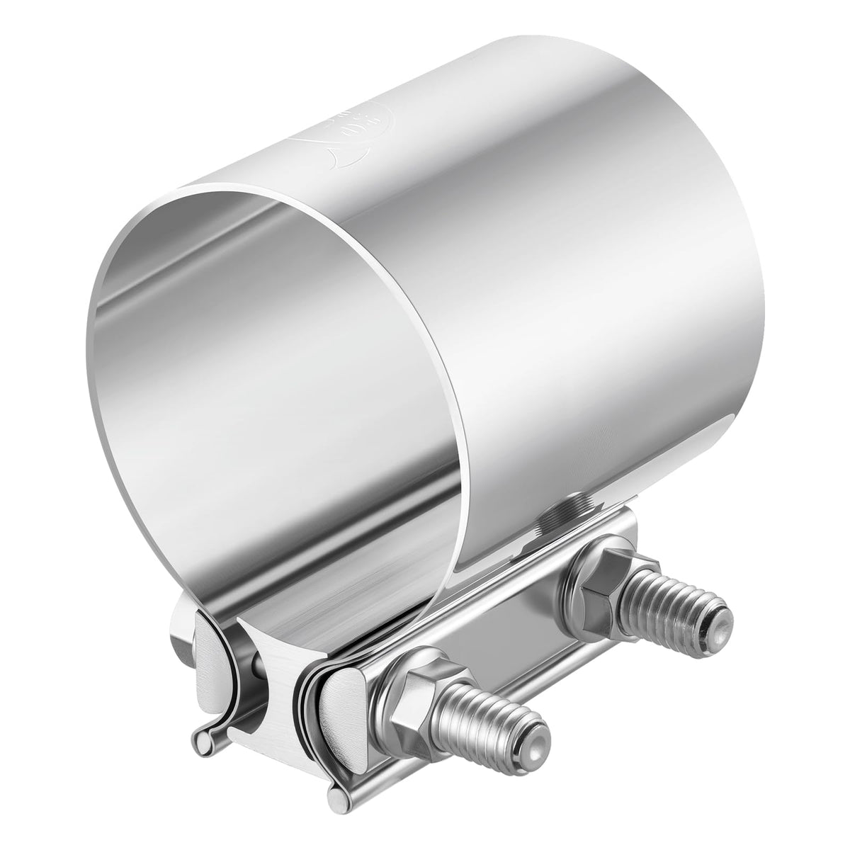 EVIL ENERGY 3-inch exhaust clamp securing a butt joint for a leak-free connection