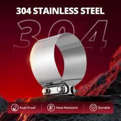 EVIL ENERGY 304 stainless band clamp provides even pressure and a tight seal