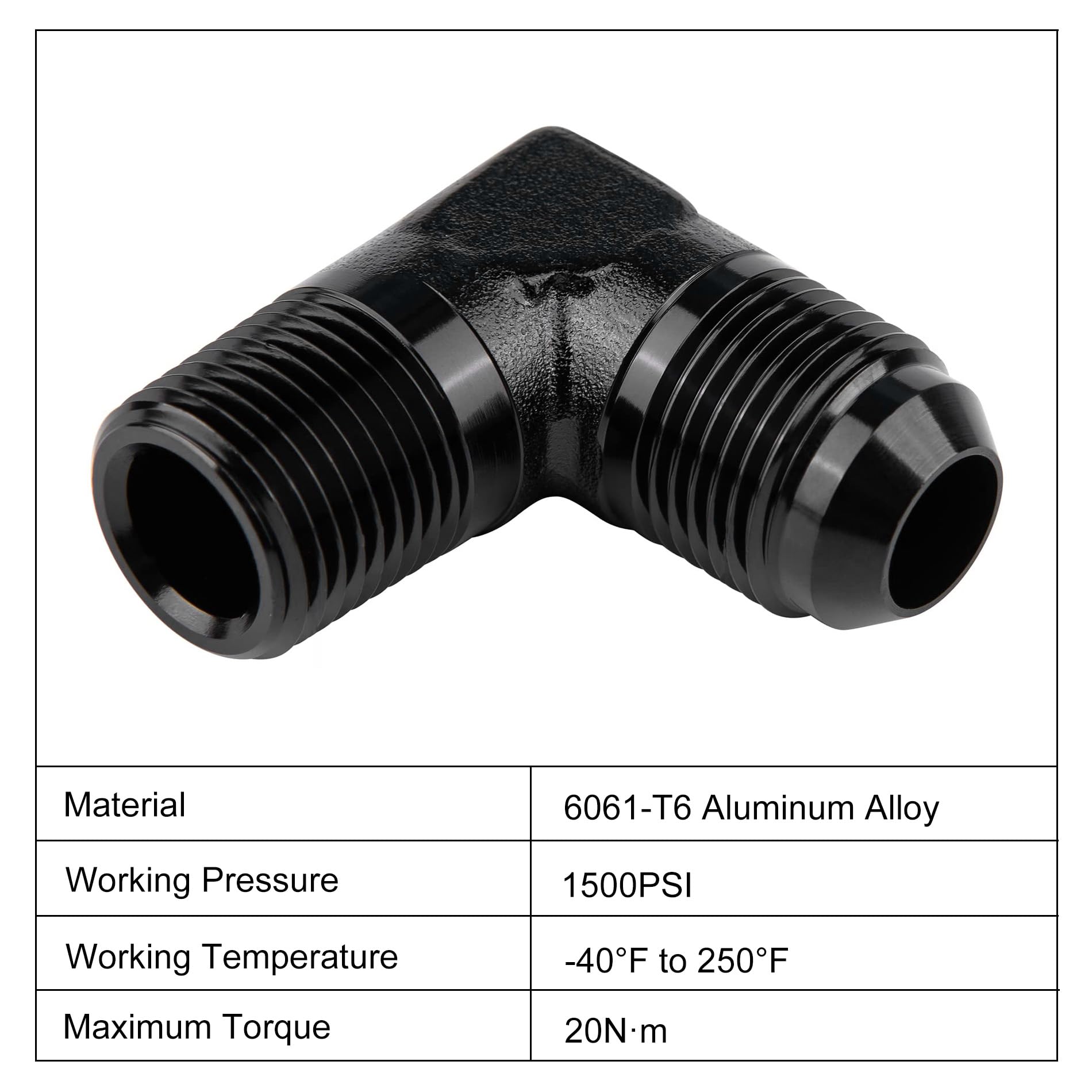 EVIL ENERGY 37-degree flare seal on the AN side reduces leaks in rugged setups.