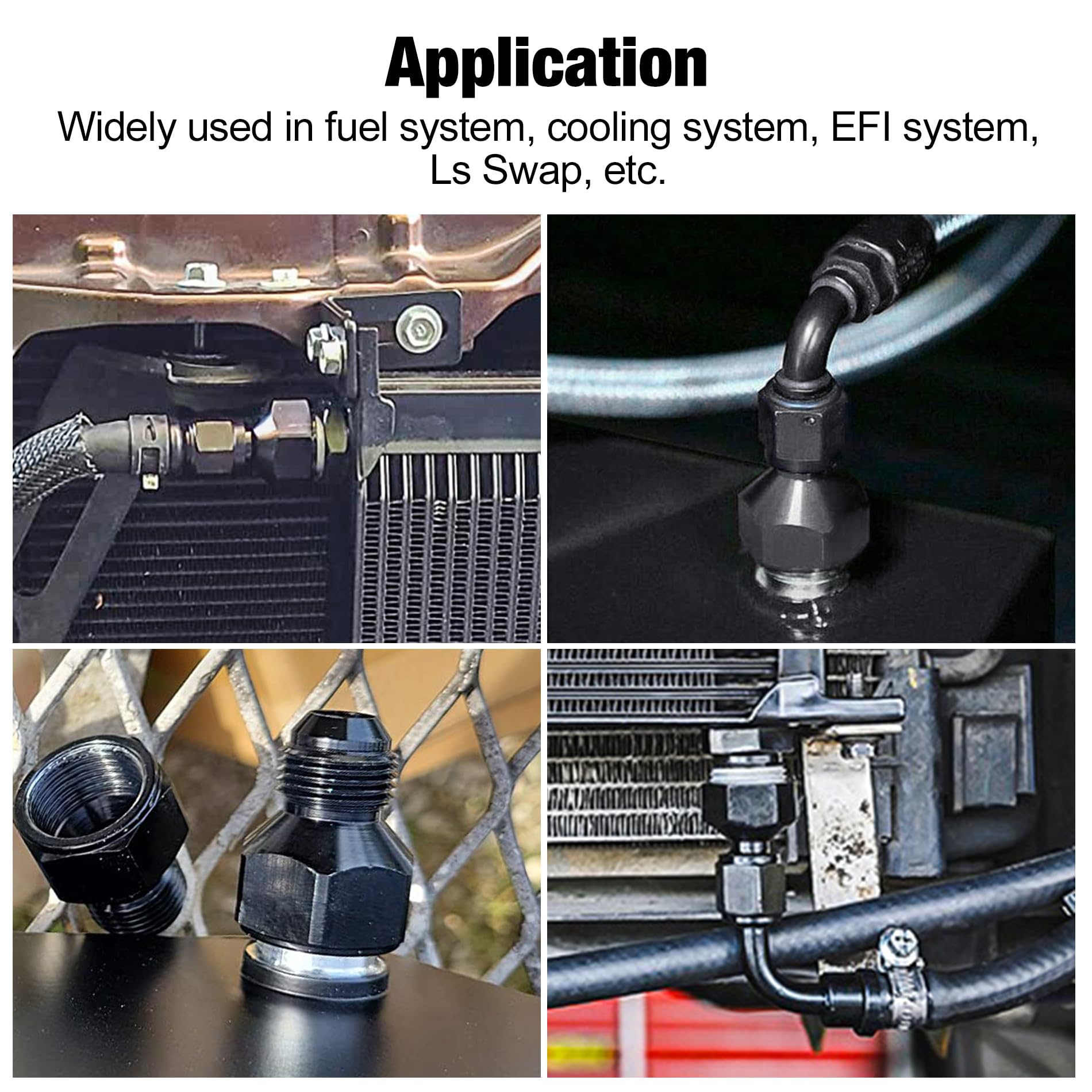 EVIL ENERGY 37-degree flare seal provides reliable sealing in tight engine bays.