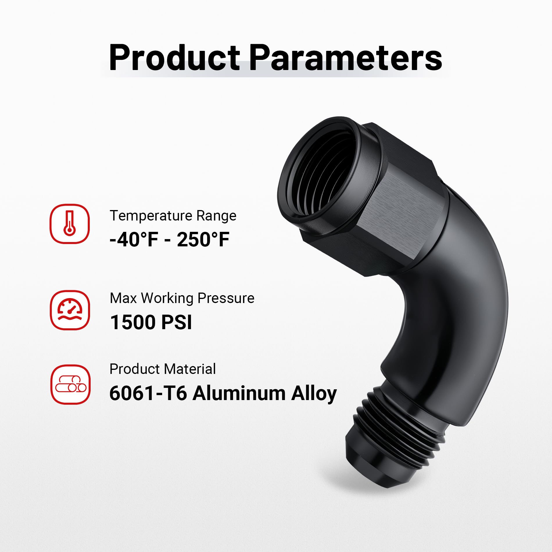 EVIL ENERGY 37-degree sealed AN thread coupler providing reliable sealing and leak resistance