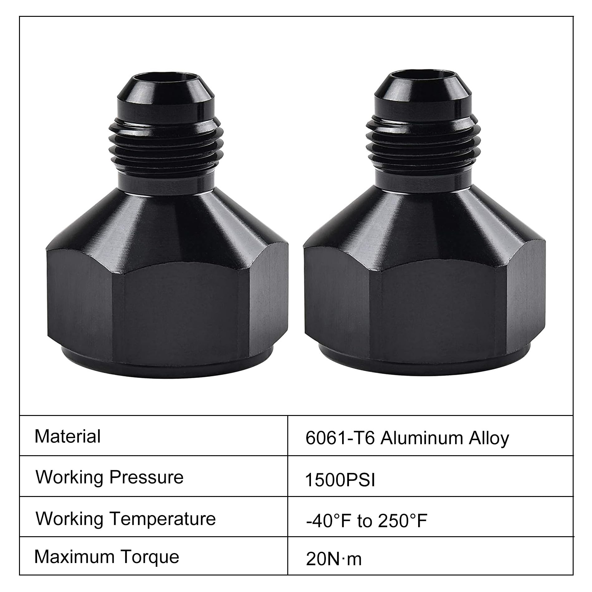 EVIL ENERGY 37-degree sealing on AN side for leak-resistant, tight fittings.