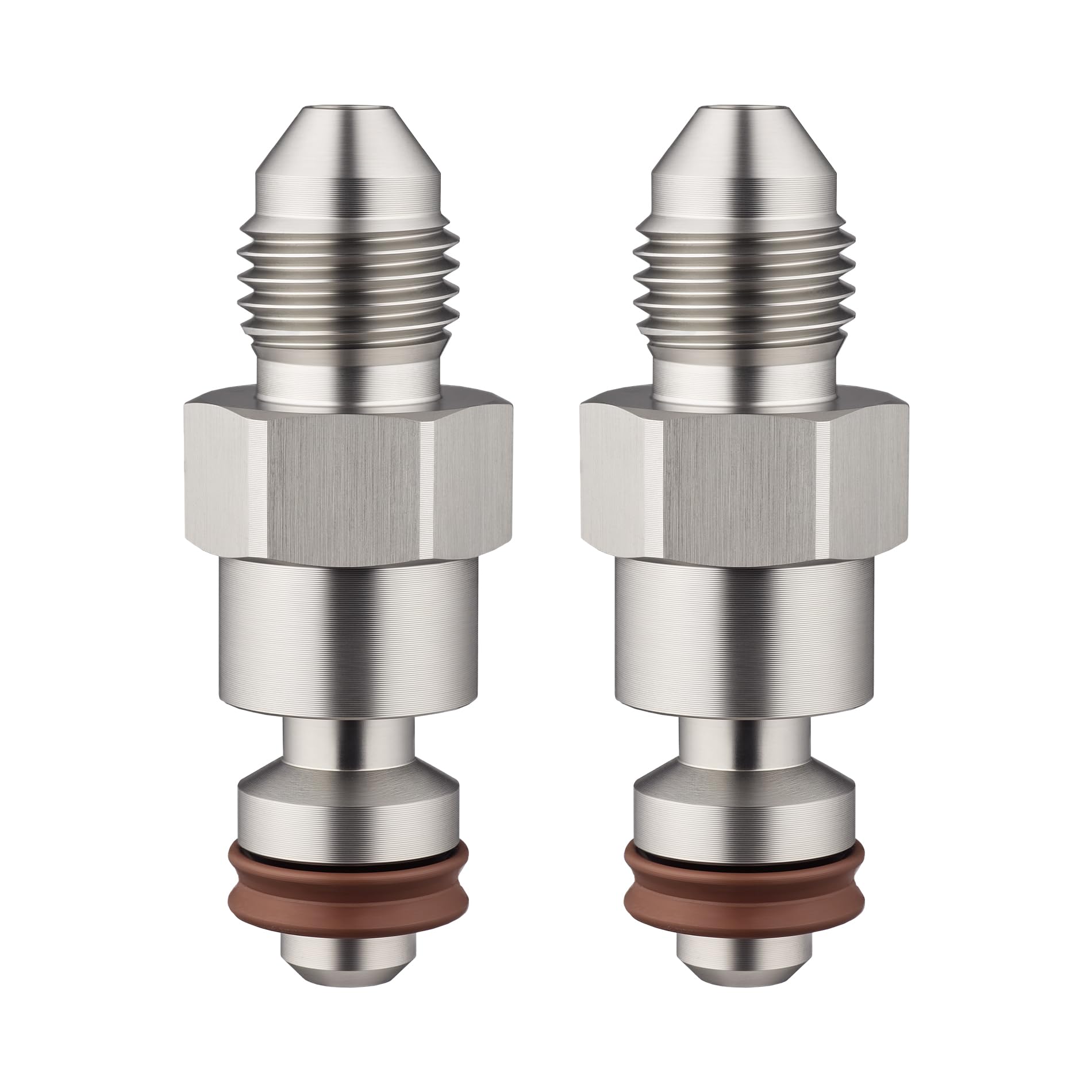 EVIL ENERGY 3AN male SAE adapter pair for high-pressure fuel lines.