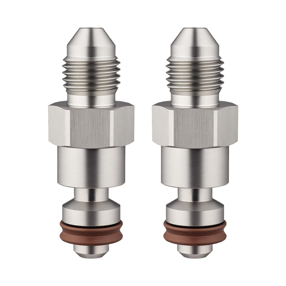 EVIL ENERGY 3AN male SAE adapter pair for high-pressure fuel lines.