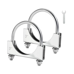EVIL ENERGY 3-inch U-bolt exhaust clamp secures pipes with a durable, corrosion-resistant hold.