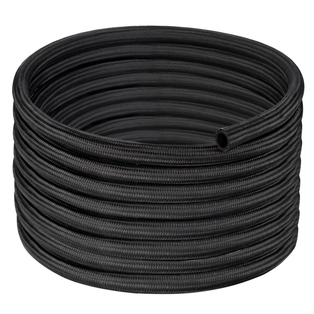 EVIL ENERGY 4AN braided fuel line outer nylon braid close-up shows durable reinforcement for high pressure