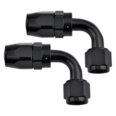 EVIL ENERGY 4AN hose end fitting with 90-degree swivel for easy installation.
