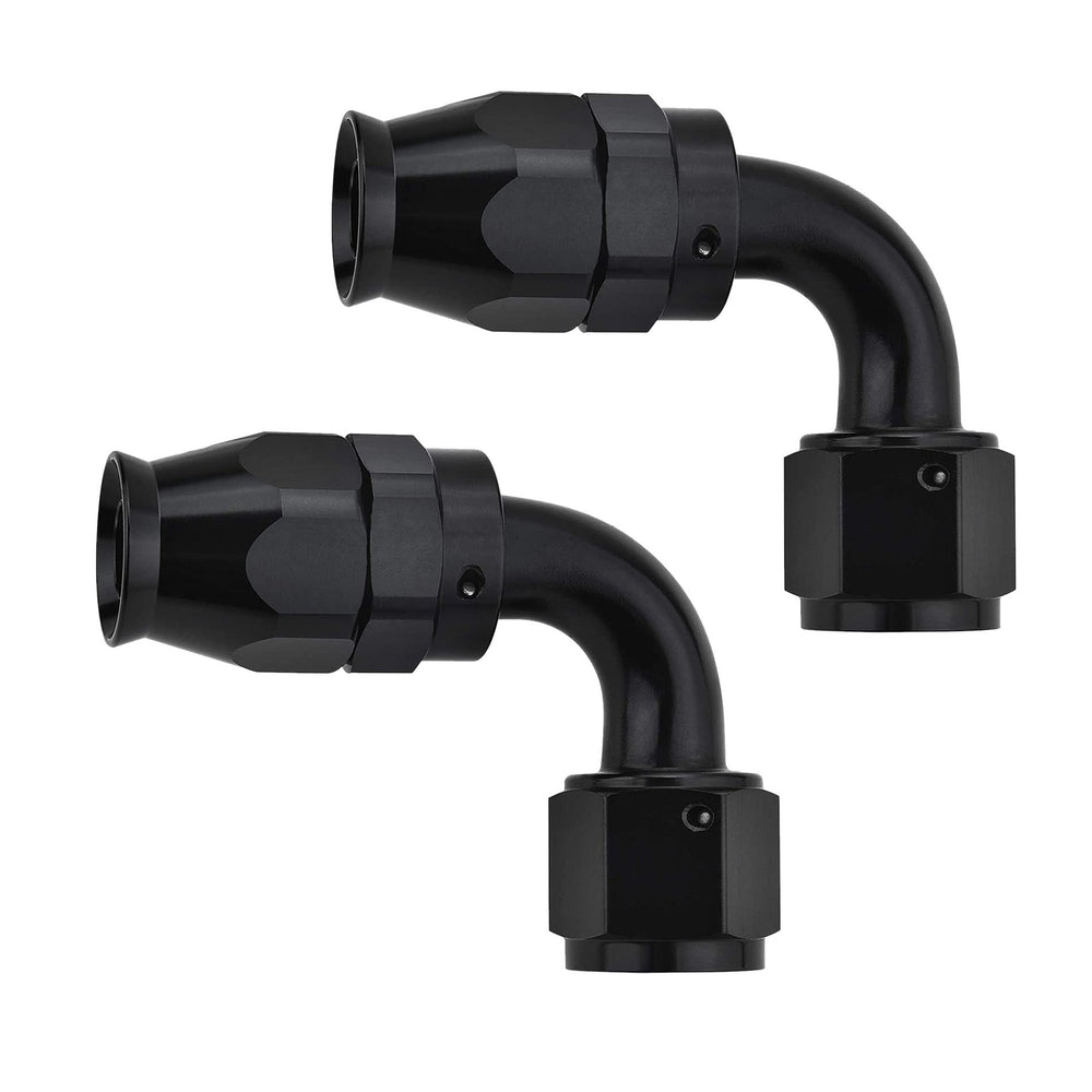 EVIL ENERGY 4AN PTFE hose end fitting 90-degree black for secure fuel line connections