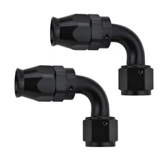 EVIL ENERGY 4AN PTFE hose end fitting 90-degree black for secure fuel line connections