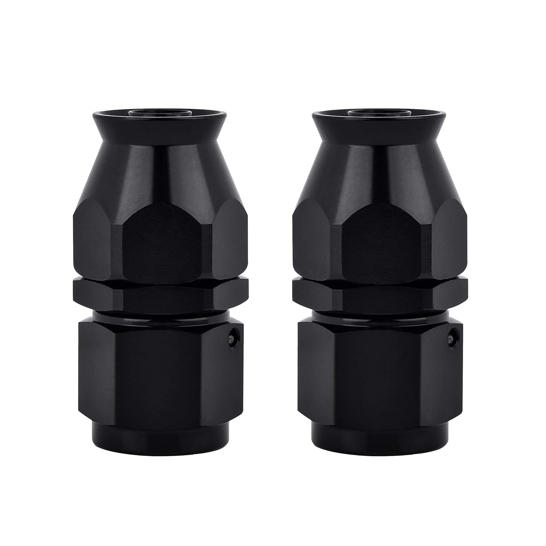 EVIL ENERGY 4AN PTFE hose end straight black, 2-pack, for easy installation on PTFE fuel lines.