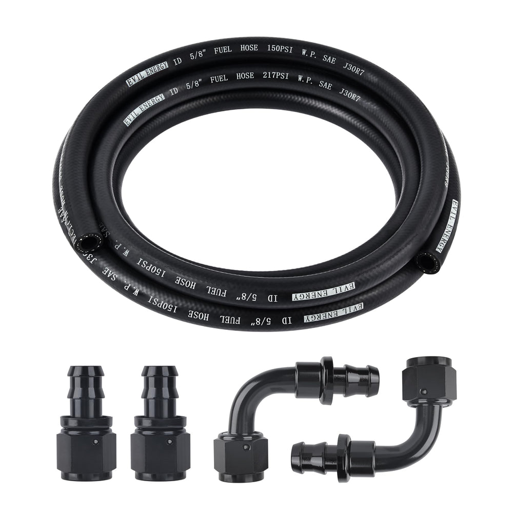 EVIL ENERGY 5/8 fuel hose kit in packaging, ready for installation.
